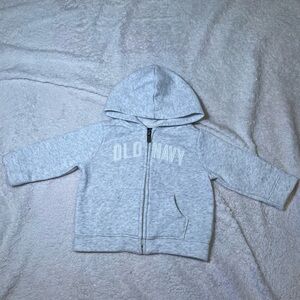 Old Navy Light Gray Baby Zip-Up Hoodie